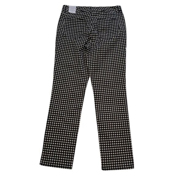 NWT Talbots Pants Women's 10 Black White Corduroy Checkered Straight Leg Preppy - Picture 2 of 12
